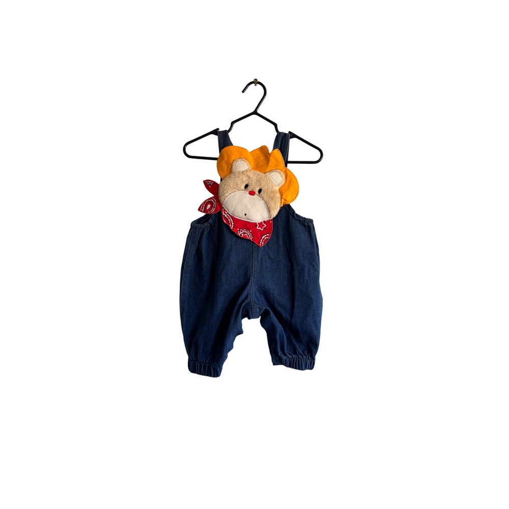Cowboy Kid Denim‎ Lion Overalls Baby Romper Costume 0 6 Months